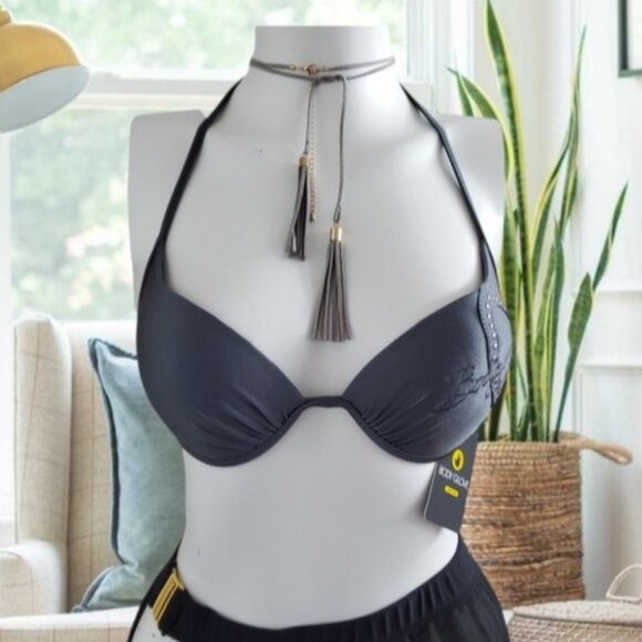 NWT- BODY GLOVE BIKINI TOP• Size S on tag (equals 32C fit) - Picture 1 of 11